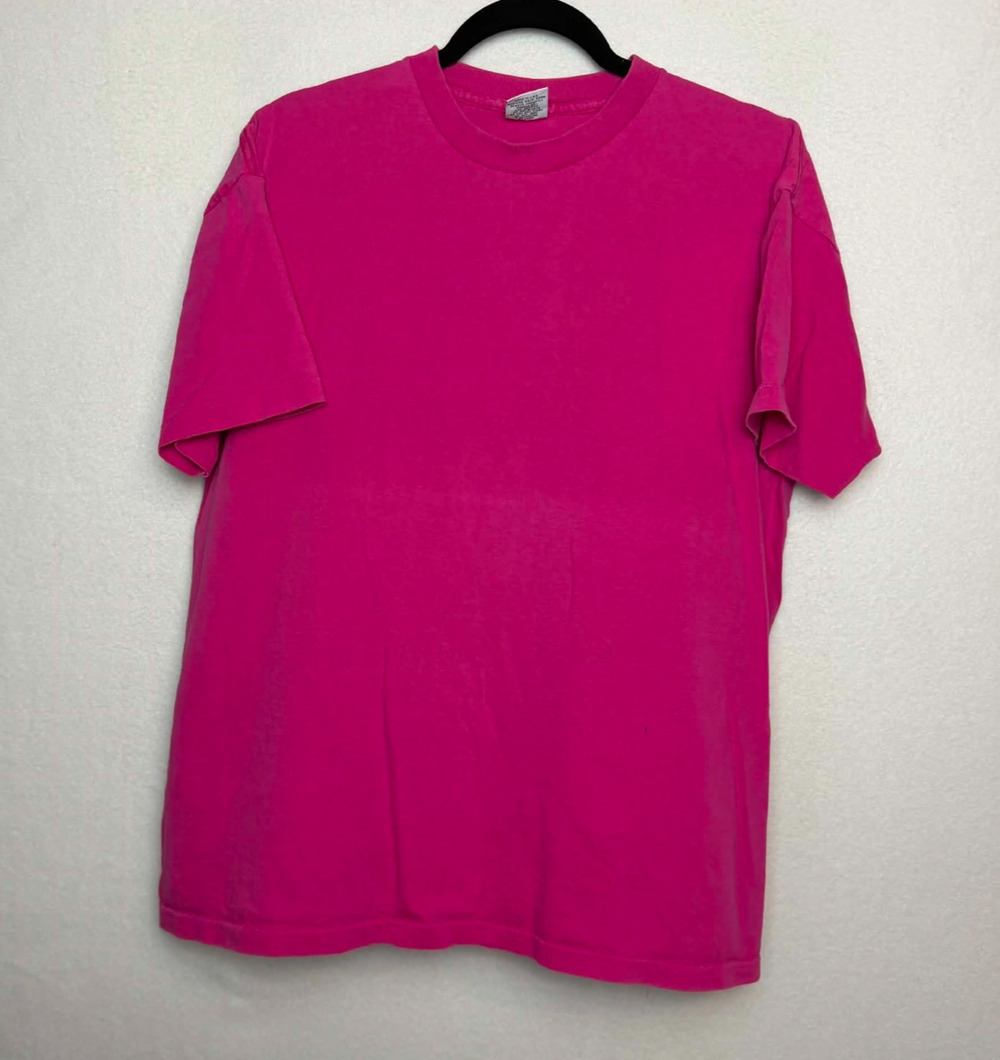 Vintage 80s Signal Mega-Tee Single Stitch Pink Short Sleeve T-Shirt Size XL